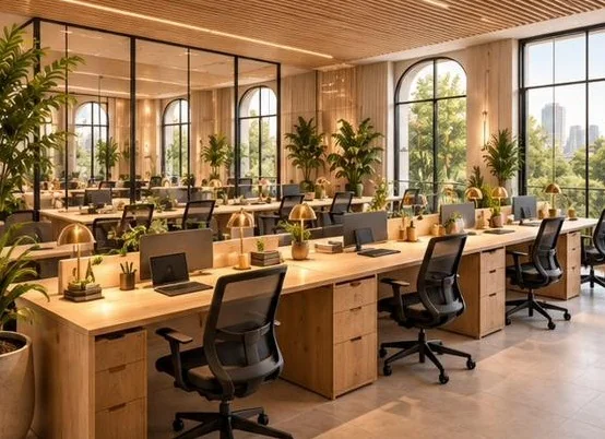 Coworking — desks and quiet rooms